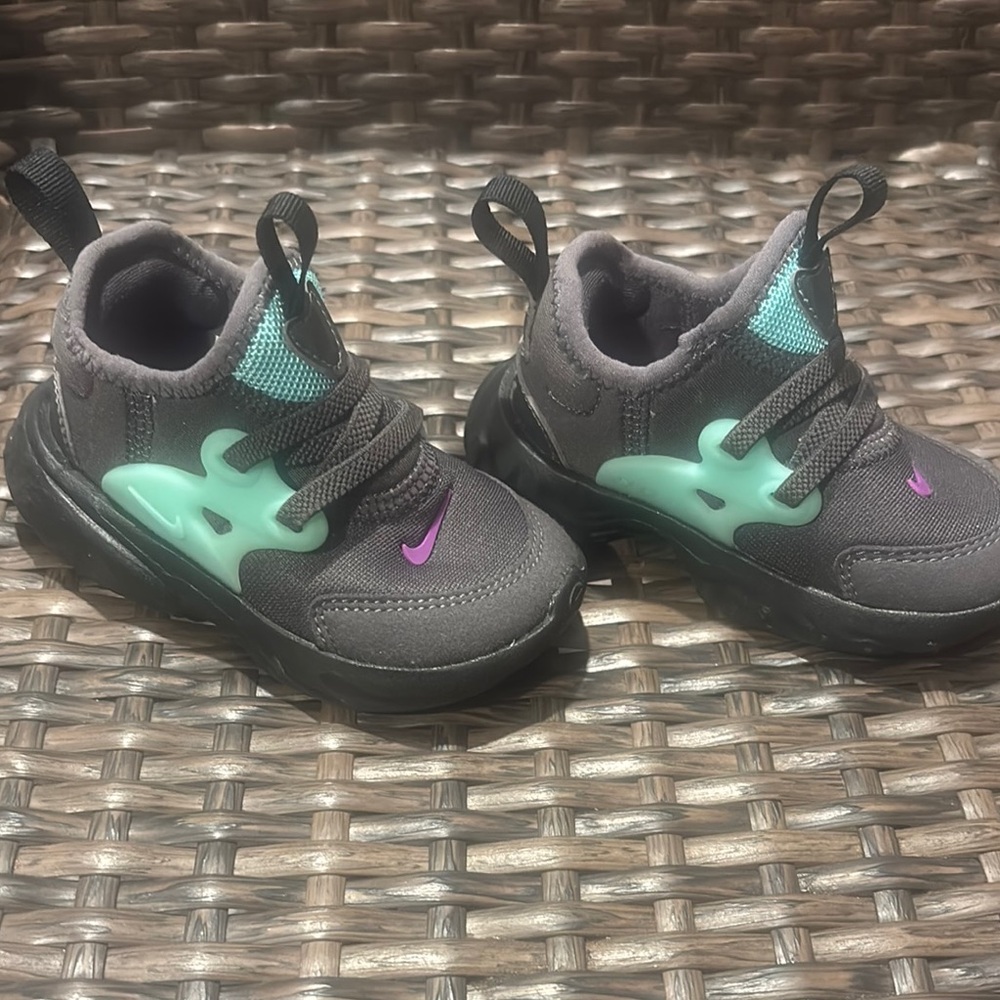 Kids Gray and Teal Sneakers